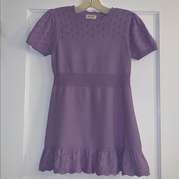 Cat & Jack Other - Cat & Jack Lavender Sweater Dress XS 4/5 EUC Short Sleeves